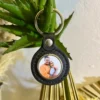 Porte-clé en simili cuir - Rond